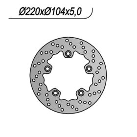 Disque de frein arrière NG côté droit 5 trous 10,25 mm pour TGB