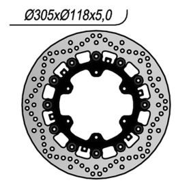 NG schwimmende Bremsscheibe vorne links/rechts 6 Löcher von 9 mm für BMW