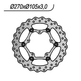 Disco freno anteriore NG lato sinistro 5 fori da 6,25mm per APRILIA