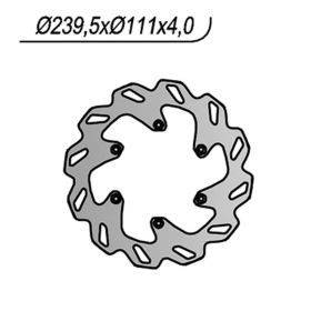 Disco freno posteriore NG lato destro 6 fori da 6,25mm per KTM