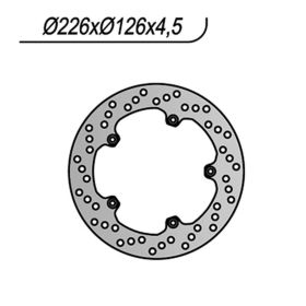 Disque de frein arrière NG côté gauche 5 trous 6,5 mm pour PEUGEOT