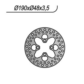 NG Front Brake Disc Left Side 4 Holes 10.25mm