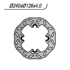 NG rechte hintere Bremsscheibe 4 Löcher 19mm