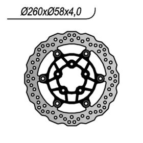 Disque de frein avant NG côté droit 5 trous 10,25 mm