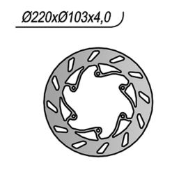 Disco freno posteriore NG lato destro 6 fori da 6mm per BMW