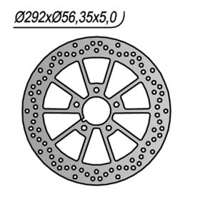 Disque de frein arrière NG côté droit 5 trous 10,25 mm pour HARLEY DAVIDSON