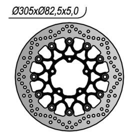 Disque de frein avant NG côté droit/gauche 5 trous 10,25 mm pour TRIUMPH