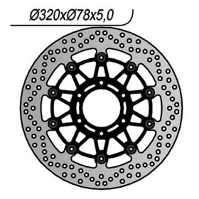 Disque de frein avant NG côté droit/gauche 6 trous 10,25 mm pour TRIUMPH