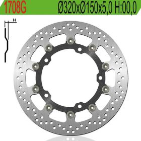NG Vorderbremsscheibe rechts/links 5 Löcher 10,25 mm für TRIUMPH