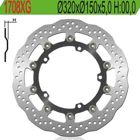 Disco freno anteriore NG lato destro/sinistro 5 fori da 10,25mm per TRIUMPH