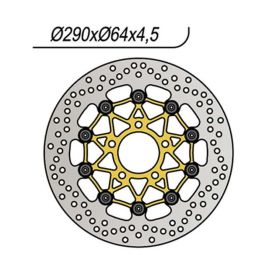 Disco freno NG flottante anteriore lato sinistro/destro 5 fori da 10,25 mm per SUZUKI