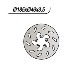 Disque de frein arrière NG côté gauche 5 trous 10,25 mm pour BETAMOTOR