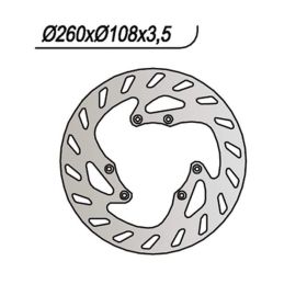 Disque de frein avant gauche NG 6 trous 6,5 mm pour MOTOR HISPANIA