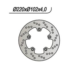 Disco freno posteriore NG lato destro 5 fori da 8,5mm per APRILIA