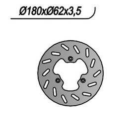 Disque de frein avant droit NG 3 trous de 6,25 mm pour SIAMOTO