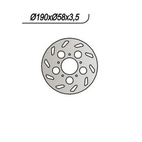 Disque de frein avant NG côté gauche 5 trous 6,25 mm pour DERBI