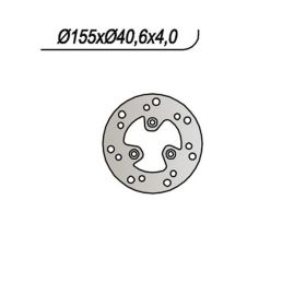 NG front brake disc left side 3 holes 8.25mm