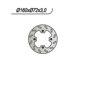 NG Rear Brake Disc Right Side 4 Holes 6.25mm for HM - VENT