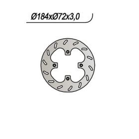Disco freno anteriore NG lato sinistro 4 fori da 6,25mm per HM - VENT