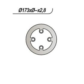 Disco freno anteriore NG lato sinistro 4 fori da 15,7mm per SHERCO