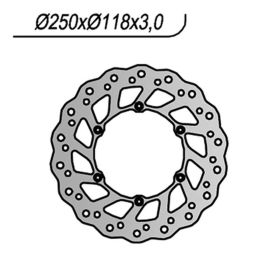 Disco freno anteriore NG lato sinistro 6 fori da 6,25mm