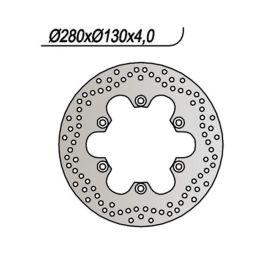 NG front brake disc left/right side 6 holes 10.25 mm for KAWASAKI