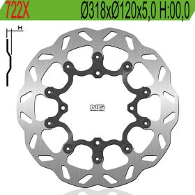 NG wave front brake disc left side 4 holes 8.5 mm