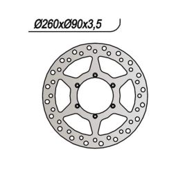 Disque de frein avant NG côté gauche 6 trous 6,5 mm pour MOTOR HISPANIA