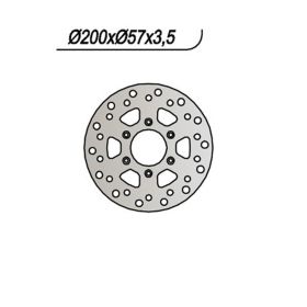 NG Hinterbremsenscheibe rechte Seite 6 Löcher von 6,5 mm für MOTOR HISPANIA