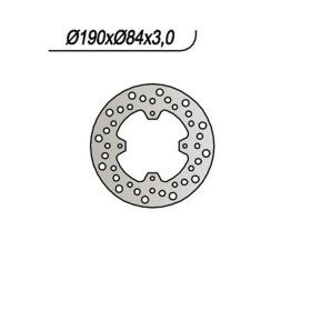 Disque de frein arrière NG côté droit 4 trous 6,5 mm pour YAMAHA