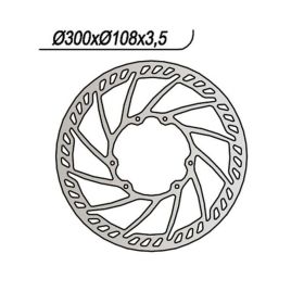 Disco freno anteriore NG lato sinistro 6 fori da 6,25mm