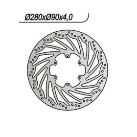 Disque de frein avant droit NG 6 trous 6,25 mm pour RIEJU