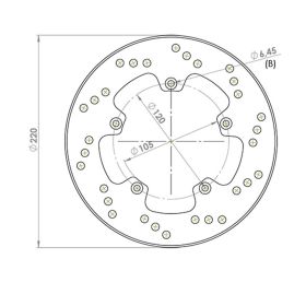 DISCO FRENO 220MM NG BRAKE DISC MBK X-POWER 50 TZR 2003-
