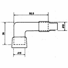 NGK LB01F Schwarze Zündkerzenkappe