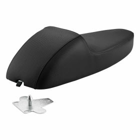 Selle NISA Corsa Evolution en plastique/cuir noir avec matériaux de montage
