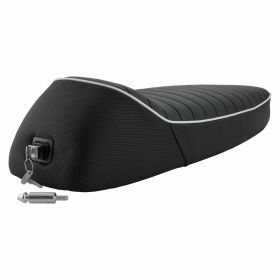 Selle de sport blanche NISA avec verrou et goupille d'ancrage inclus