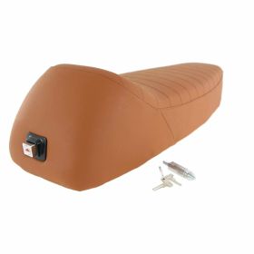 NISA Sport Seat Ancelotti marron RAL 8002 avec serrure pour Vespa 160/180/Rally