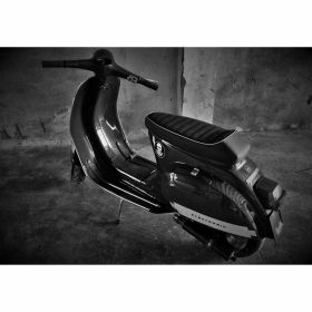 Siège de course NISA Sport gris matelassé/texturé pour moto sans sangle
