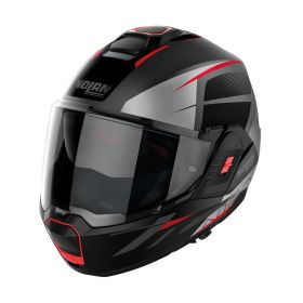 Modular Helmet NOLAN N120-1 Nightlife N-COM 025 Matte Lava Grey Red