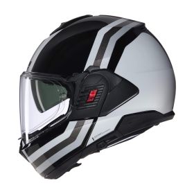 Casco modulare reversibile NOLAN N120-1 Lineo 348 nero bianco