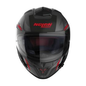 Full Face Helmet NOLAN N80-8 Wanted N-COM 071 Matte Lava Gray Red