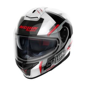 Full Face Helmet NOLAN N80-8 Wanted N-COM 074 Glossy White Red Black