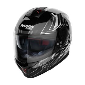 Full Face Helmet NOLAN N80-8 Turbolence N-COM 077 Glossy Black White