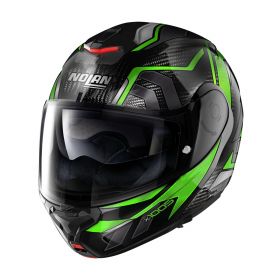 Modular Helmet NOLAN X-1005 U Carbon Sandglass N-COM 051 Glossy Black Green