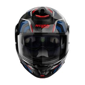 Modular Helmet NOLAN X-1005 U Carbon Sandglass N-COM 052 Glossy Black Blue Red