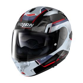 Modular Helmet NOLAN X-1005 U Carbon Undercover N-COM 043 White Sapphire Red