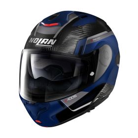 Modular Helmet NOLAN X-1005 U Carbon Undercover N-COM 047 Blue Cayman Silver