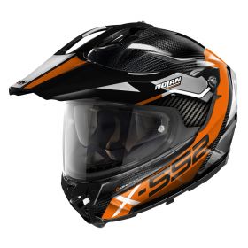 Dual Road Helmet NOLAN X-552 U Carbon Dinamo N-COM 023 Black Orange White
