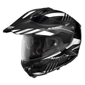 Dual Road Helmet NOLAN X-552 U Carbon Wingsuit N-COM 025 Matte Black White