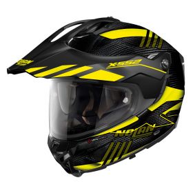 Dual Road Helmet NOLAN X-552 U Carbon Wingsuit N-COM 026 Matte Black Yellow